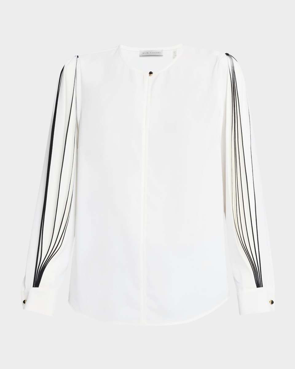 The Ellis Contrast Pleated Blous